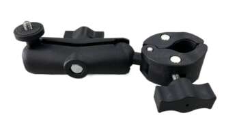 Birdy verstelbrare buisklem Heavy-Duty t.b.v. Projectielasers Deze verstelbare heavy-duty buisklem is gemaakt van hard kwaliteit kunststof en heeft een 1/4" schroefdraad aansluiting t.b.v. kruislijnlaser, multilijnlasers, #d- en 4D-lasers. Schroef de laser op het draad en klem de buisklem om een waterleiding, deurklink, kraan, vensterbank, ed. Door de rubberen grip zal de buisklem niet verschuiven, de Birdy Heavy-Duty buisklem kan om buizen met een diameter geklemd worden tussen de 17 en 37 mm. M.b.v. de dubbele kogelkop kan de laser in elke positie geplaatst worden die gewenst is.