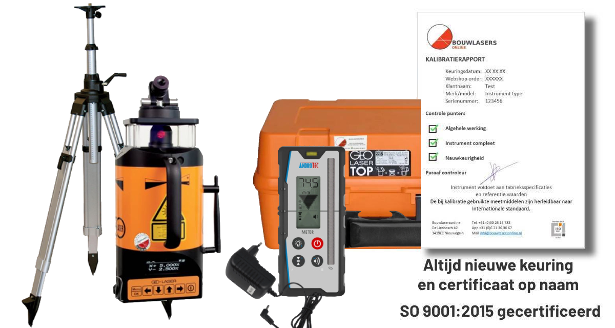 Geo laser NL-701 set compleet Bouwlasers Online