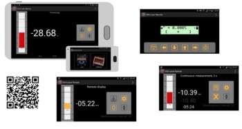 Afstandsbediening van lasers en ontvangers met een Android-apparaat