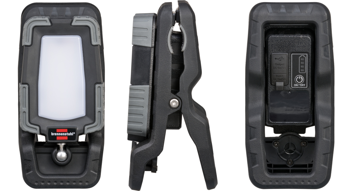 Mobiele LED-accuspot CL 1050 MA vanuit meerdere aanzichten