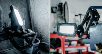 LED-accuspot CL 1050 MA verlicht hoekje in kelder