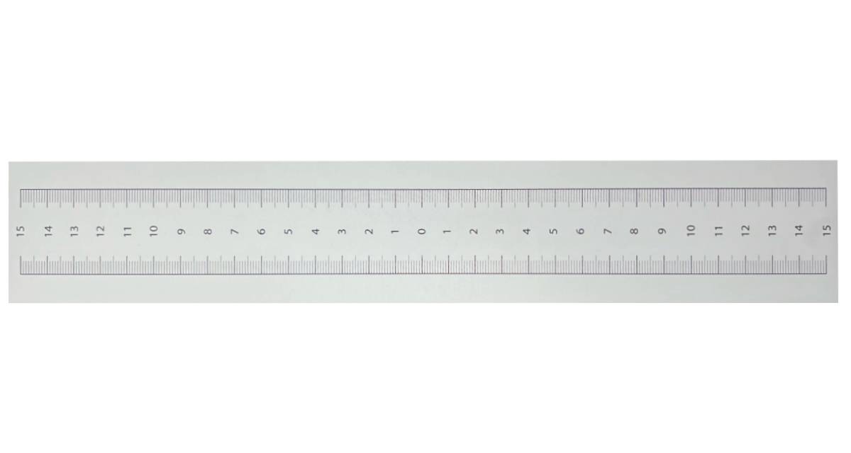 Aluminium 15-0-15 mm liniaal meetsticker Bouwlasers Online