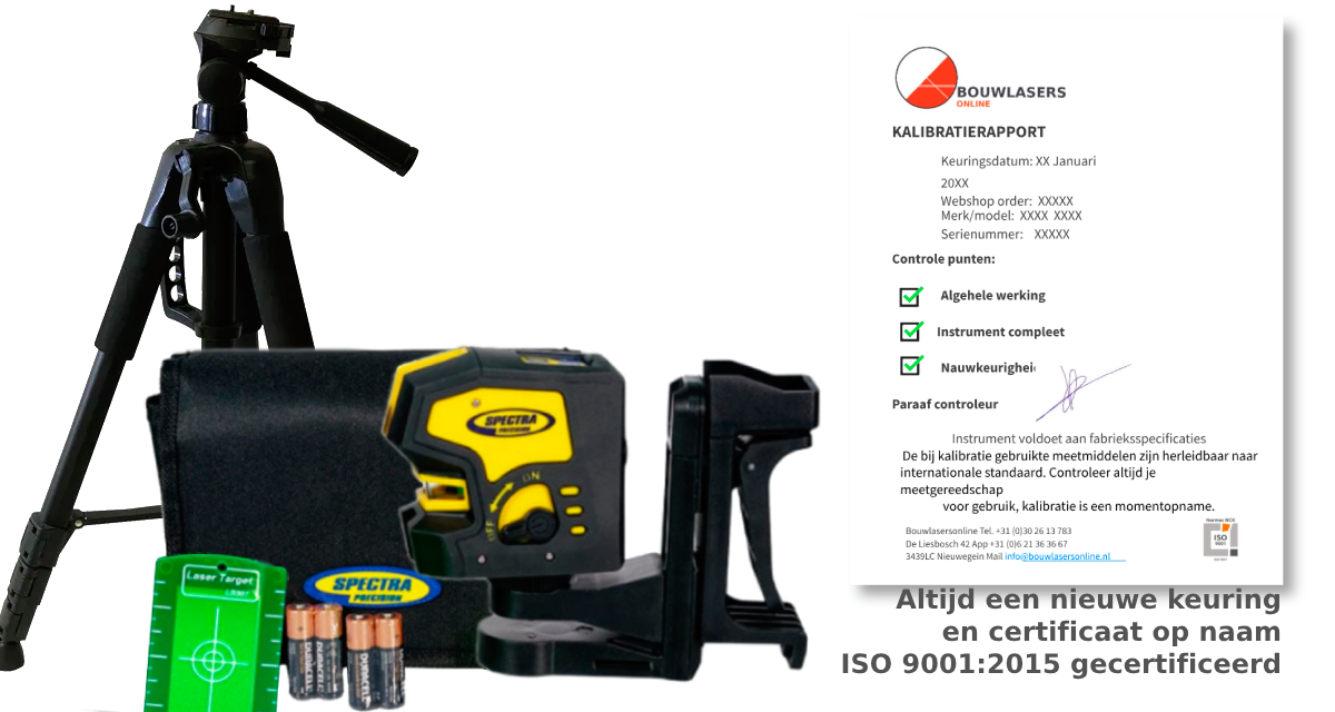 Spectra LT20XG met statief Bouwlasers Online