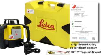 De Leica Rugby 610 is een zelf stellende horizontaal laser. De Leica Rugby 610 is met één druk op de knop in en uit te schakelen. De Rugby 610 laser is IP67 beschermd, tegen stof en water, heeft een glazen beschermkooi om de rotorkop, een stevige behuizing en wordt geleverd met rubberen handgrepen.