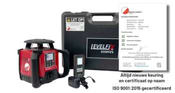 De Levelfix 650HVS Bouwlaser is een uitstekende semi-automatische dubbel afschot (±10%) bouwlaser met digitale afschot instelling. Deze nieuwste generatie lasers van Levelfix is beter, sneller en eenvoudiger dan ooit tevoren en verbetert de werkprestaties door fouten en uitvaltijd te minimaliseren. De Levelfix 650HVS beschikt over een zeer eenvoudige intuïtieve bediening.