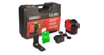 Robuuste, gesloten transportkoffer van de LevelFix CCL460G 3D lijnlaser set.