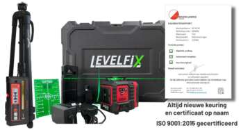 Levelfix CCL280G complete set met statief, levelfix lld200gr ontvanger en kalibratiecertificaat