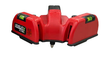 Losse Levelfix FL190G groene vloerlijnlaser met verstelbare poten en metalen basis.