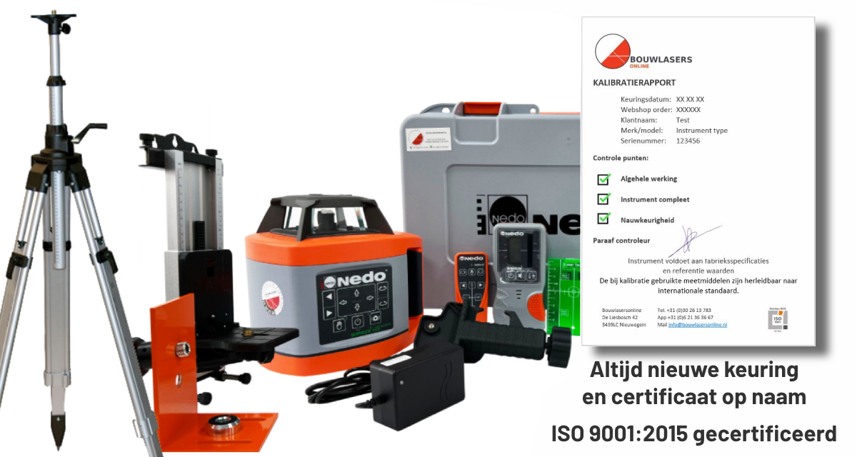 _Nedo Sirius1 HVG set met 2,95m statief Bouwlasers Online