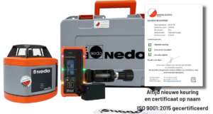 Nedo Sirius 1 H set met Acceptor MAXX en certificaat in robuuste koffer.