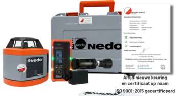 Nedo Sirius 1 H set met Acceptor MAXX en certificaat in robuuste koffer.
