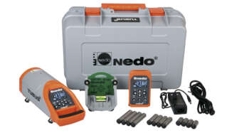 Pipe-slider voor eenvoudig invoeren van de laser in buizen met een kleine diameter Lood-LED naar boven