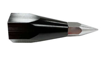 Prisma- Roverstok punt 5/8" Punt uit geanodiseerd aluminium met ingeschroefde stalen tip, een totale lengte van 80 mm en 5/8"inwendig draad. Passend op alle prisma en roverstokken met uitwendig 5/8"draad.