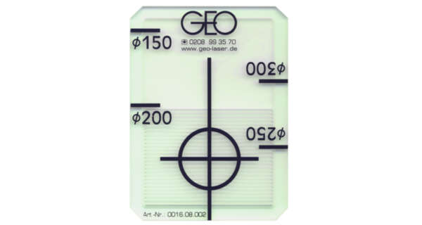 Richtmerk Geo Laser groen (Kort) Categorie: Geo Laser, Richtplaat / doelschijf | Artikelnr.: 0016.08.002