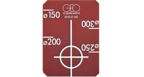 Richtmerk Geo Laser rood (Kort) Categorie: Geo Laser, Richtplaat / doelschijf | Artikelnr.: 0016.07.002