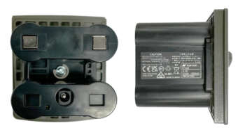 Accupack BT-83Q — achterkant en bovenaanzicht