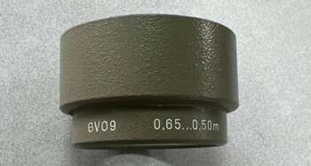 Gebruikte Wild voorzetlens GV09 t.b.v. o.a. de T16 Korte focus lens gv09 focusbereik 0,50 m 0,65 m wild t2 theodoliet merk wild heerburgsh Bijzonderheden: Ziet er nog bijzonder goed uit