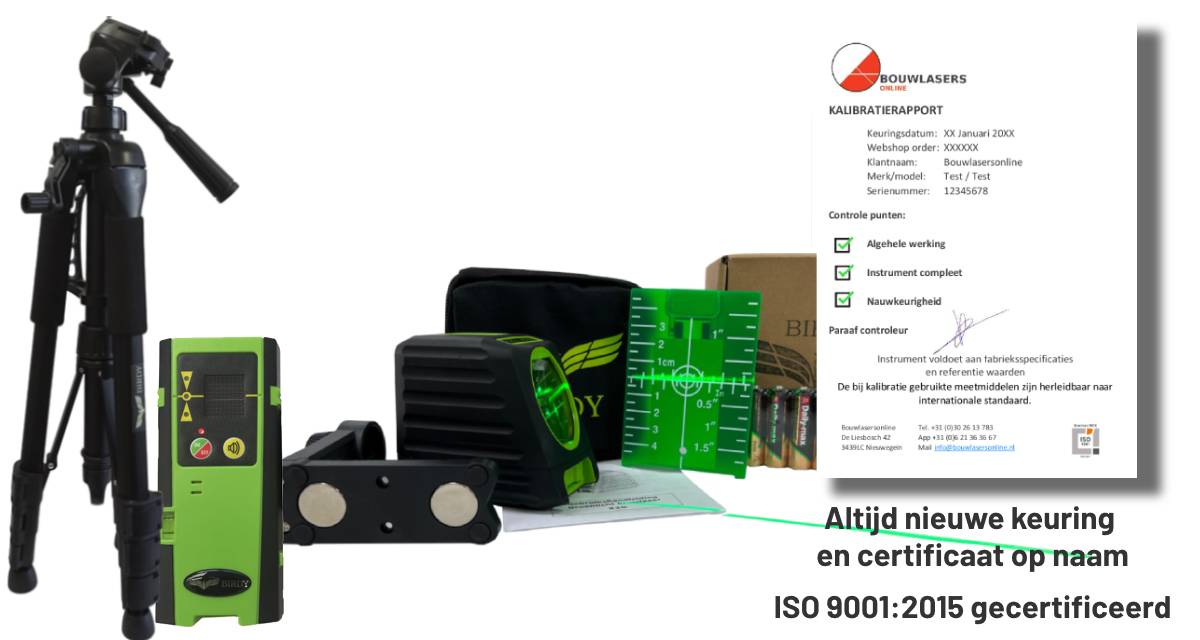 Birdy X2G met statief en ontvanger Bouwlasers Online