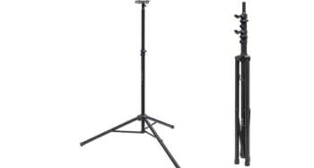 Bouwstatief telescopisch ST 302 zwart met dwarsbalk