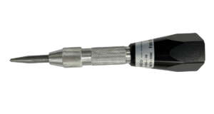 Centerpons met 5/8" aansluiting t.b.v. prisma of GPS stok Deze Seco losse centerpons punt kan op elke prismastok of roverstok met 5/8"male draad aangesloten worden. Met de harde punt die kan op een plek op de grond een punt gemarkeerd worden, door de stok naar beneden te duwen zal de centerpons een punt in de grond slaan en zo een markering achterlaten.