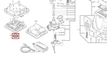 Bevestigingsmoer voor veilige montage van de accupack op je bouwlaser