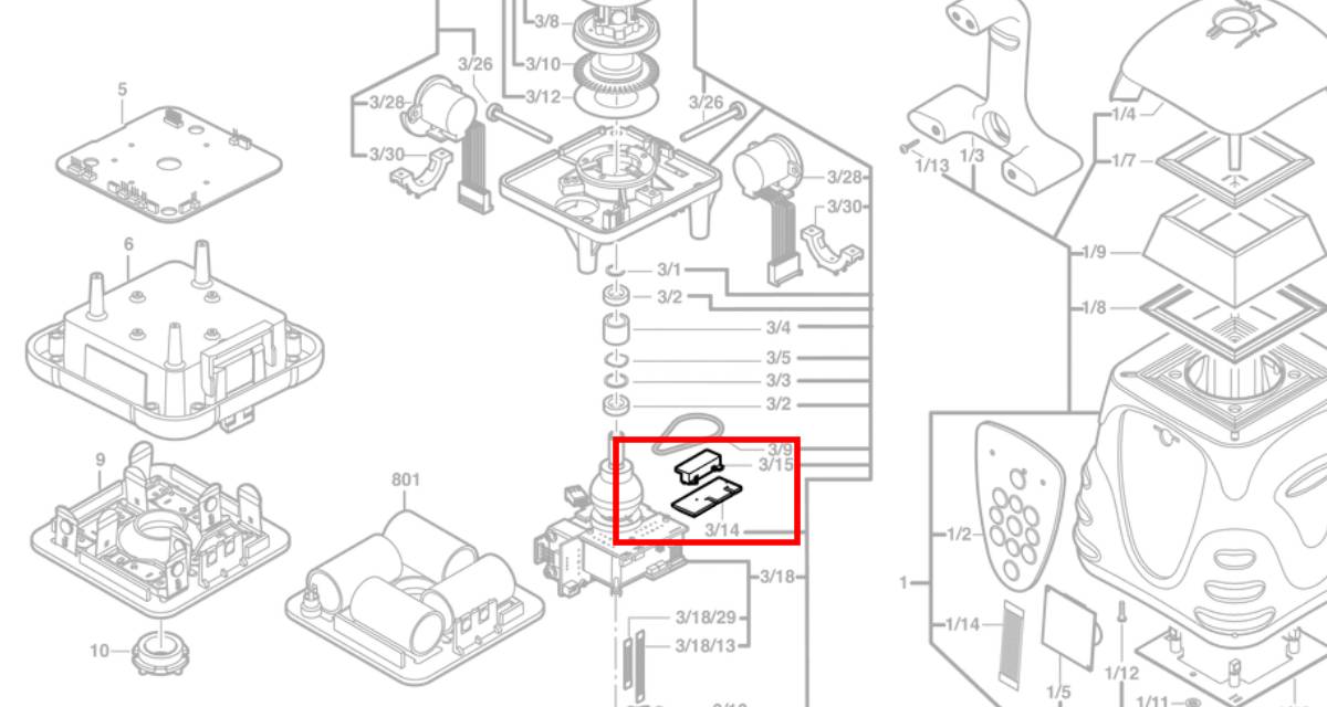 Met deze originele printplaat herstel je de volledige rotatiefunctie van je bouwlaser