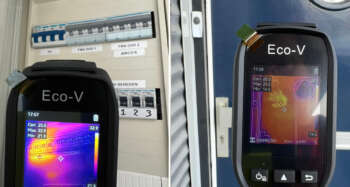 een onmisbaar stuk gereedschap voor elektricien, loodgieter en voor in de isolatie en renovatie. De eco-V heeft een IR resolutie van 96x96 px, welke via SuperIR geupscaled wordt naar 240x240 px. Superieur beeld dankzij Multi-Spectral Dynamic Imaging (MSX technologie) Deze technologie zorgt ervoor dat het mogelijk is om real-time het thermische beeld te fuseren, hierdoor is veel duidelijker te zien wat er gemeten en bekeken wordt. Functies Betaalbare warmtebeeldcamera Duidelijk afleesbaar LCD scherm 240 × 320 pixels Fusion (MSX) mode ( 2 camera’s, het warmte beeld fuseren met gewone beeld) voor scherper contrast Hoge en lage temperatuur indicators LCD schrem met 25 Hz beeldfrequentie