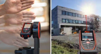 hoogwaardige digitale puntzoeker. Dit zorgt voor nauwkeurig richten en dus nauwkeurige resultaten, zelfs in zeer heldere omgevingen en over lange afstanden. Compromisloze precisie De contactloze activering van de meting met gebaren vermijdt het bewegen van het apparaat en garandeert dus zeer nauwkeurige metingen, vooral op kleine doelen of op lange afstanden. Bovendien kan de nauwkeurigheid worden verhoogd door gebruik te maken van de Leica FTA 360 statiefadapter, omdat de fijne aandrijvingen zeer nauwkeurig richten mogelijk maken. De perfecte oplossing voor elke taak Diverse meetfuncties, zoals Smart Horizontale modus voor het meten over obstakels, hoogte volgen, profiel- of hoekmetingen zorgen ervoor dat elke meettaak kan worden opgelost. Flexibele gegevensoverdracht In toetsenbordmodus kunt u de Leica DISTO™ D5 aansluiten op een computer en meetwaarden verzenden in de in de vorm van een toetsenbordinvoer naar de cursorpositie in een