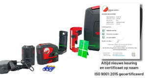 De complete Leica Lino L2G set in de stevige koffer met alle accessoires.