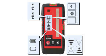 Leica RGR 200 Handontvanger voor rode en groene Lino Lijnlasers