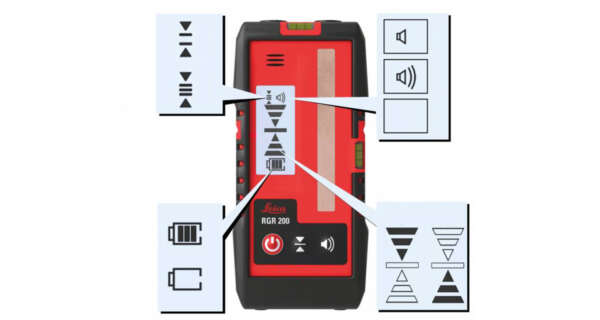 Leica RGR 200 Handontvanger voor rode en groene Lino Lijnlasers