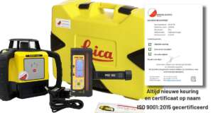 De Leica Rugby 610 is een zelf stellende horizontaal laser. De Leica Rugby 610 is met één druk op de knop in en uit te schakelen. De Rugby 610 laser is IP67 beschermd, tegen stof en water, heeft een glazen beschermkooi om de rotorkop, een stevige behuizing en wordt geleverd met rubberen handgrepen.