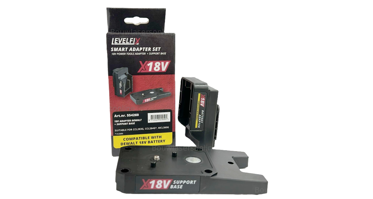 Levelfix X 18V adapter Dewalt Bouwlasers Online