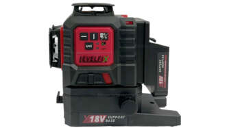 Levelfix laser CCL283G met gemonteerde adapter voor Milwaukee accu