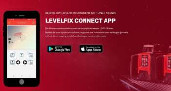 Levelfix Connect smartphone app interface voor bediening lasers