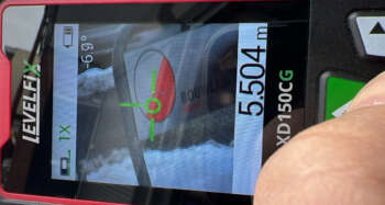 Buiten meten met afstandsmeter camerafunctie 150 meter