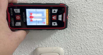Levelfix SCD120 muurscanner detecteert leidingen in muur