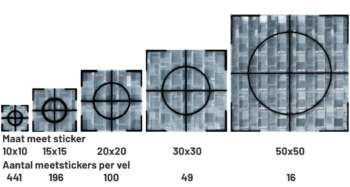 Topcon Sokkia meetstickers op vel
