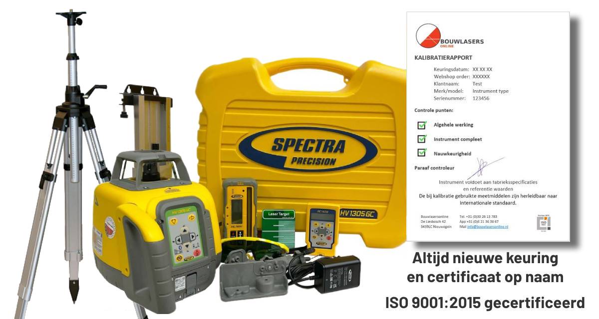 _Spectra HV1305GC set met 2,95m statief Bouwlasers Online