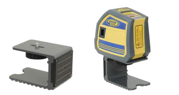 Gedetailleerde close-up van de robuuste en compacte Spectra LP51G laser.