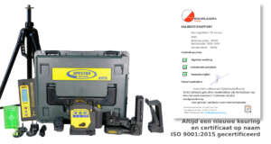 Complete set van de Spectra LT360G met ontvanger en statief en certificaat.