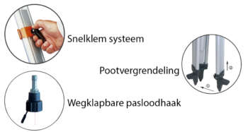 Poot vergrendeling zonder sluitriem