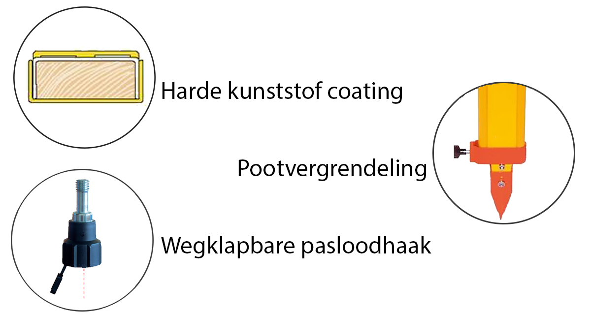Nedo middelzwaar vlakkop statief hout