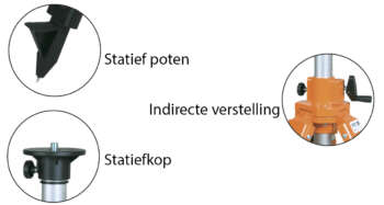 Nedo laag zwaar aluminium verstelbaar statief