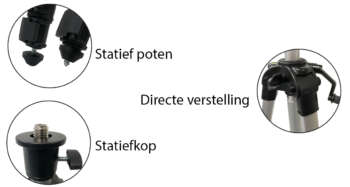 Hoog licht aluminium verstelbaar statief