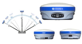 voor positiebepaling bij al uw veldwerkzaamheden. De Stonex S900+ beschikt over alle functies die u van de modernste GNSS ontvanger mag verwachten, zoals een configureren via een web interface, 4G-modem, geïntegreerde UHF radio met een bereik van maximaal 10 km(optioneel), hoge batterijcapaciteit, usb type-C-connector en IP67-certificering voor stof- en waterdichtheid. Gecombinerde antenne De Stonex S900+ heeft een unieke interne combinatie antenne met geïntegreerde GNSS-, Bluetooth- en Wi-Fi-modules om ruimte te besparen en prestaties te verbeteren. Deze toegepaste technologie zorgt voor sterkere en verbeterde signaalmonitoring,