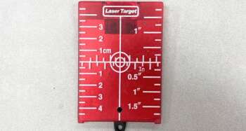 Richtmerk rood universeel magnetisch t.b.v. roodlicht lasers Bijzonderheden: Geen