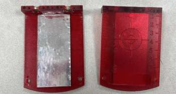 Richtmerk rood universeel magnetisch t.b.v. roodlicht lasers Bijzonderheden: Geen Levering 1 stuk