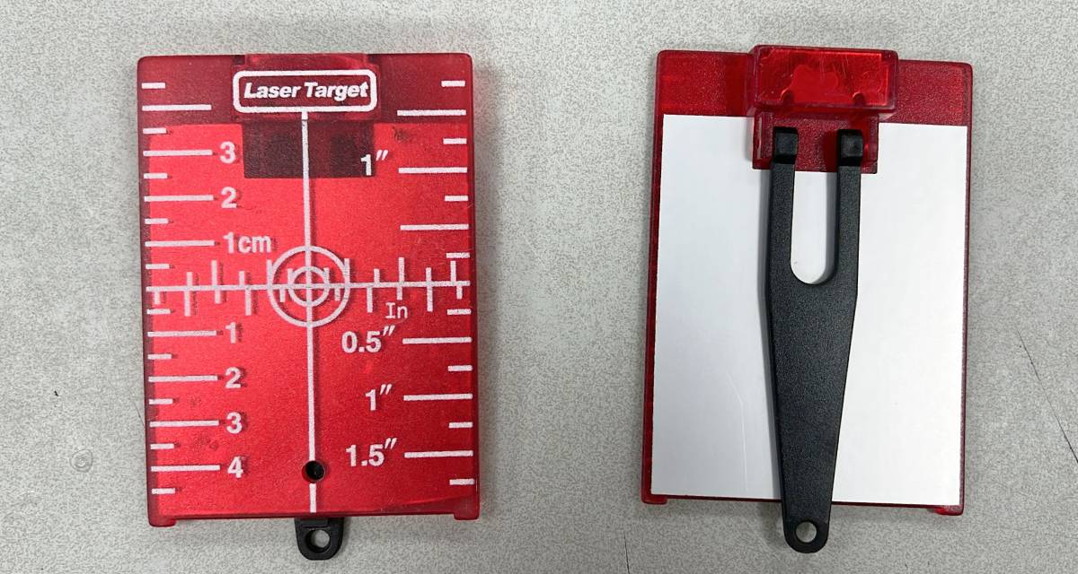 Richtmerk rood universeel magnetisch t.b.v. roodlicht lasers Bijzonderheden: Geen