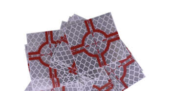 Meetstickers zilver/rood los